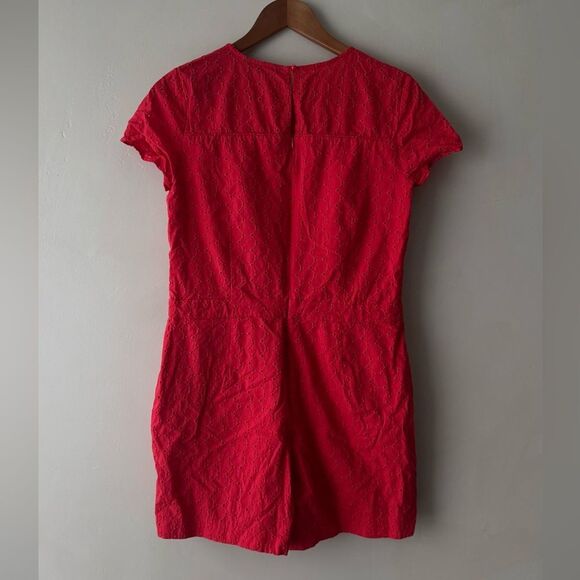 Banana Republic red Short Sleeve Romper Shorts Size 8 322 - Picture 3 of 3